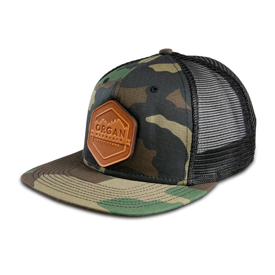 New Era® OMO Leather Patch Snapback Trucker
