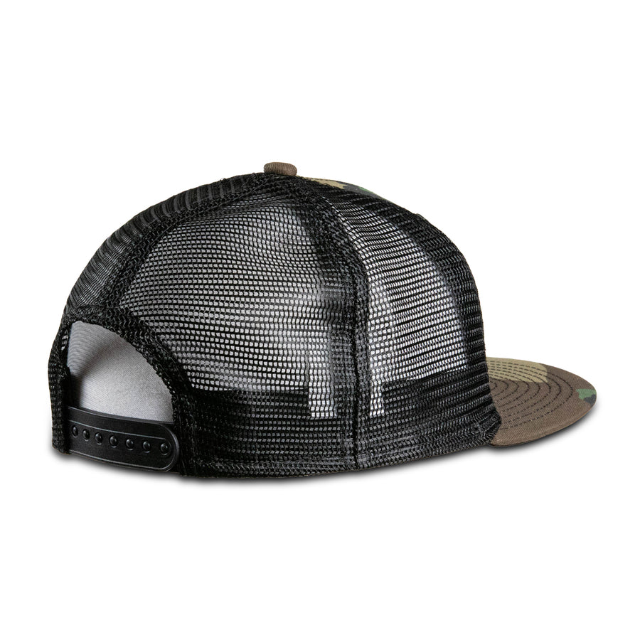 New Era® OMO Leather Patch Snapback Trucker