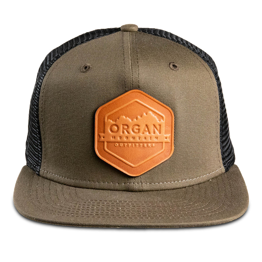 New Era® OMO Leather Patch Snapback Trucker