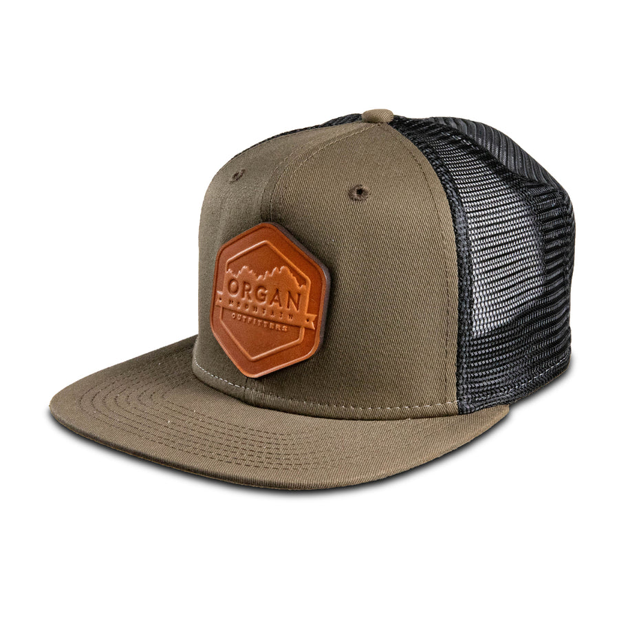 New Era® OMO Leather Patch Snapback Trucker