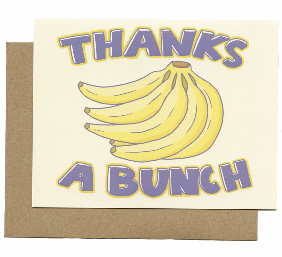 Lucky Sardine - Thanks A Bunch Banana Greeting Card
