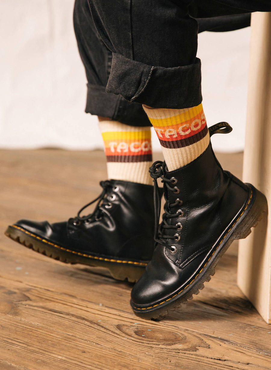 Pyknic - Taco Van Striped Crew Socks