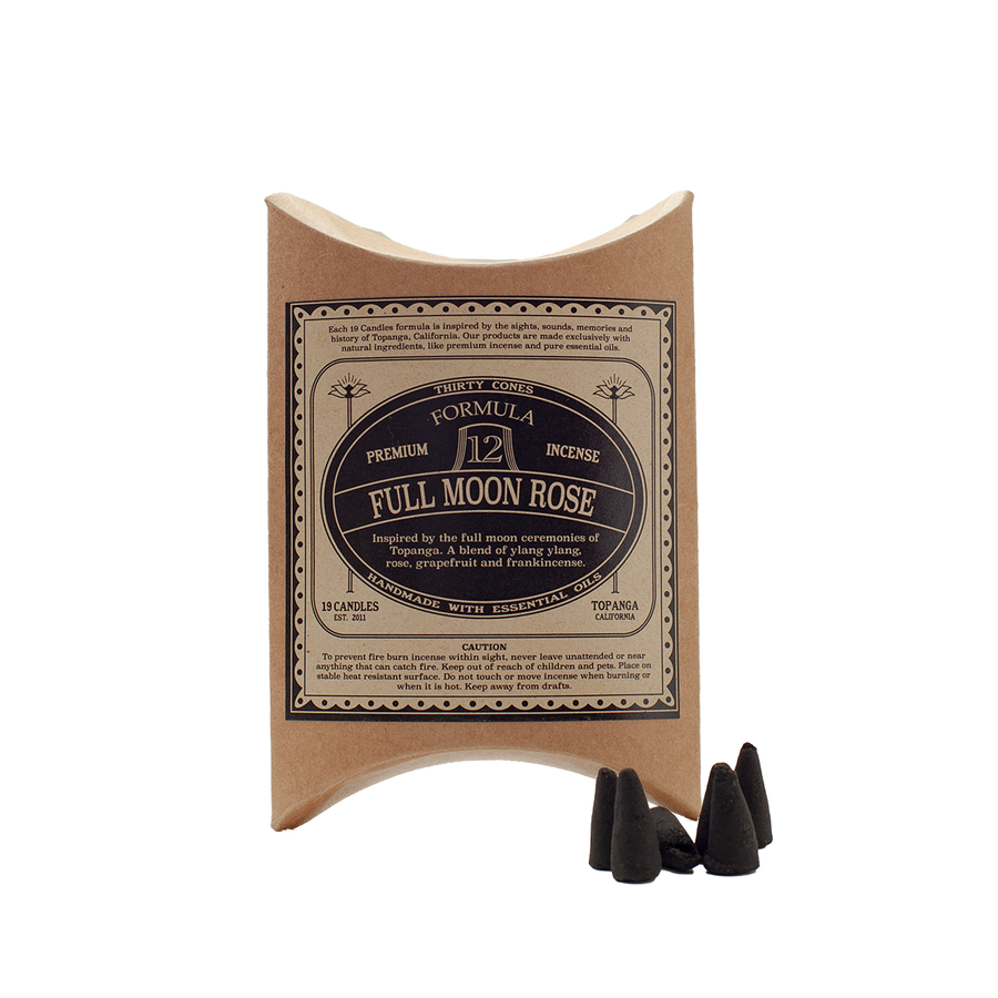 19 Candles - Full Moon Rose Incense Cones