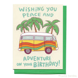 Lucky Sardine - Hippie Van, Palm Tree Birthday, Adventure card!