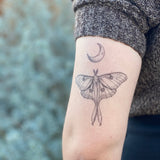 NatureTats - Luna Moth Temporary Tattoo