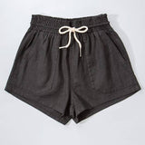 Urban Daizy - ROPE DRAWSTRING LINEN SHORTS