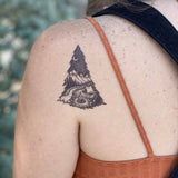 NatureTats - Mountain Camping Temporary Tattoo