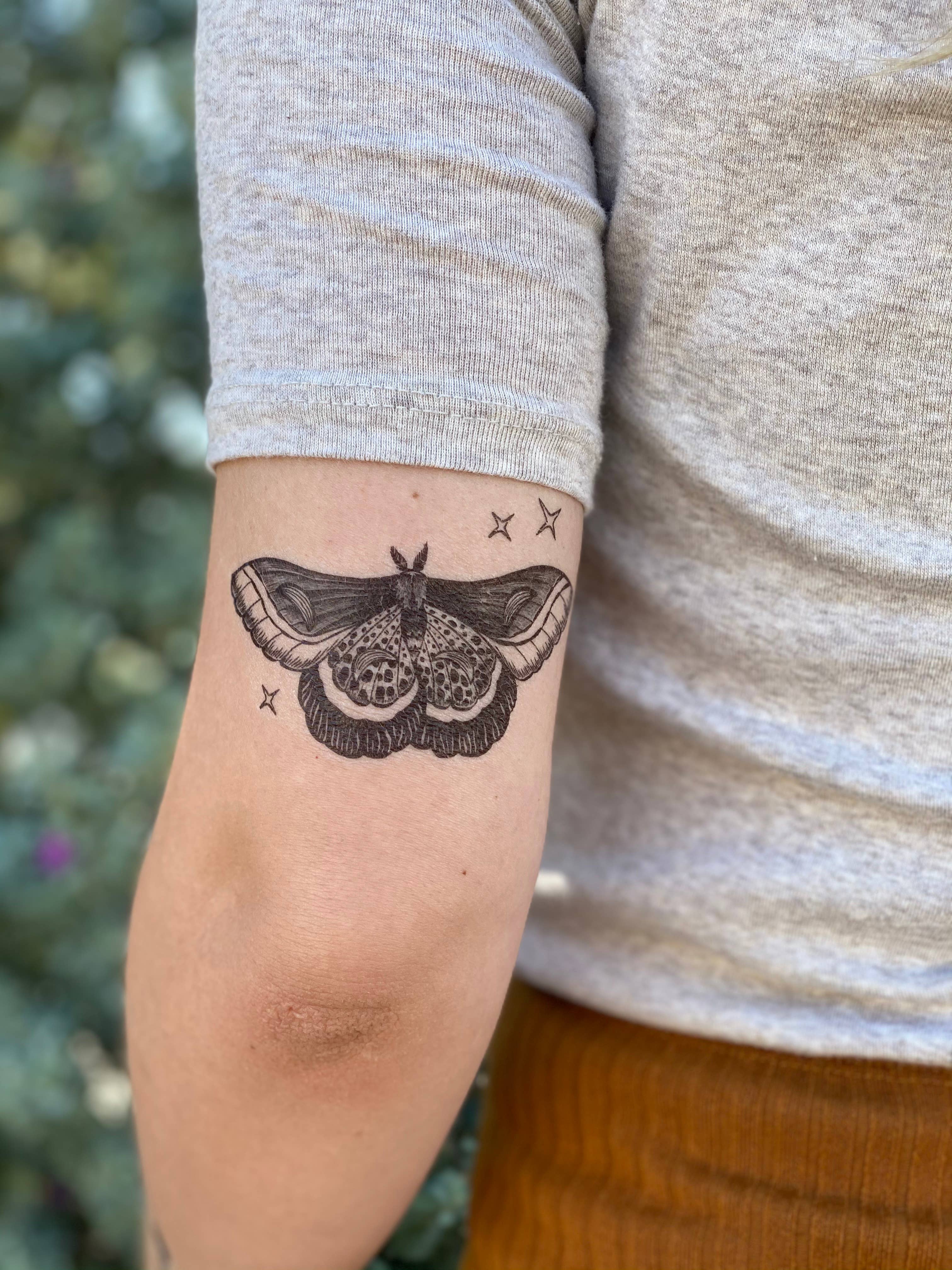 NatureTats - Night Moth Temporary Tattoo - Organ Mountain Outfitters