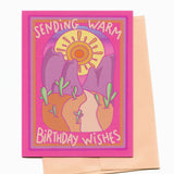 Lucky Sardine - Sending Warm Birthday Wishes, Desert Card!