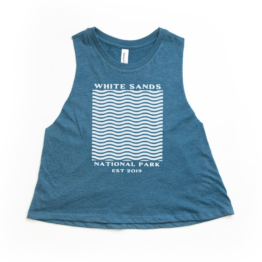 Women's White Sands Cropped Tank - Organ Mountain Outfitters