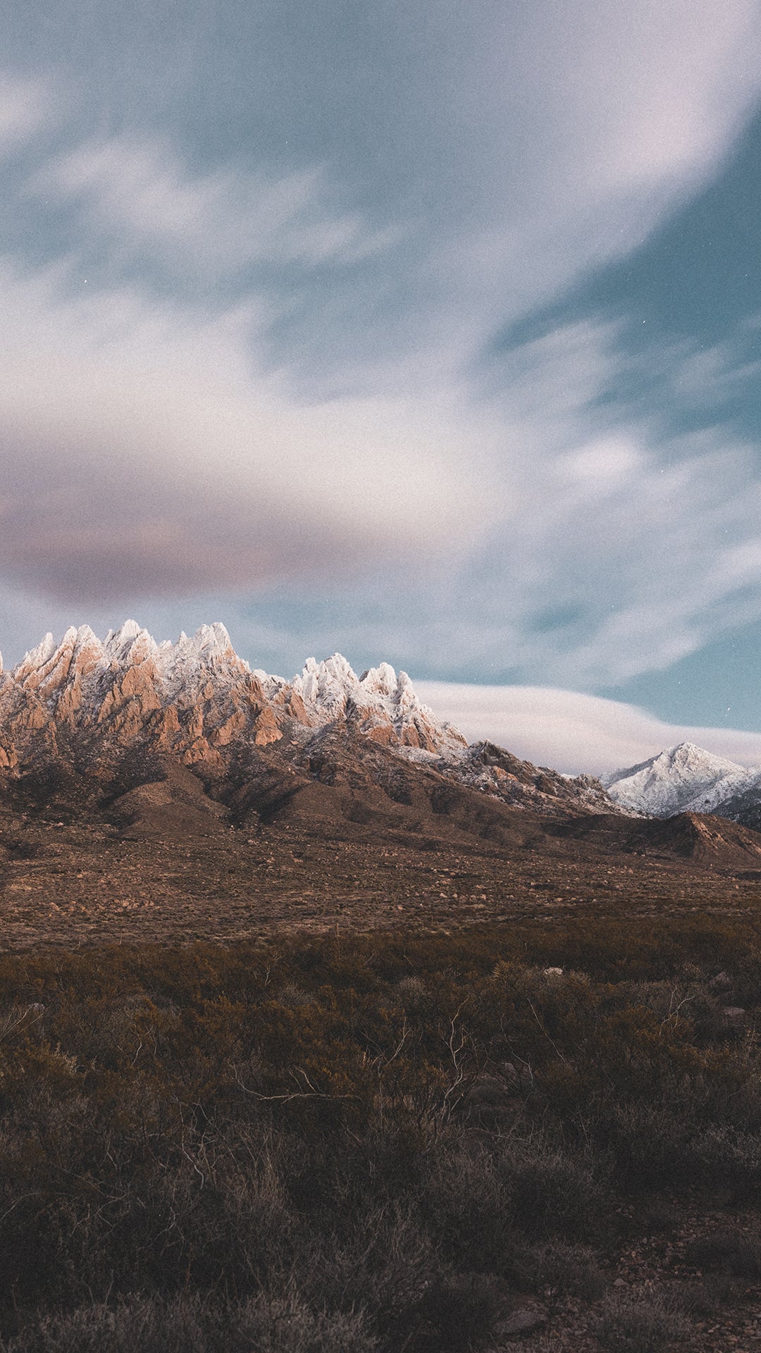 Snowy Peaks of the Organ Mountains Phone Wallpapers - Organ Mountain Outfitters