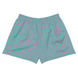 Women's Summit Shorts - Teal & Sunset Pink