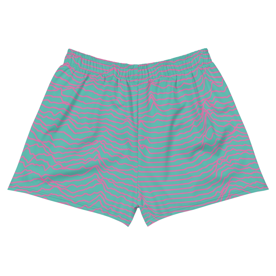 Women's Summit Shorts - Teal & Sunset Pink