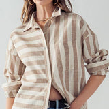 Urban Daizy - VERTICAL AND HORIZONTAL STRIPED SHIRT