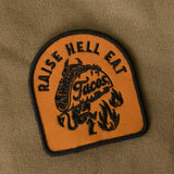 Pyknic - Raise Hell Eat Tacos Iron-On Embroidered Patch