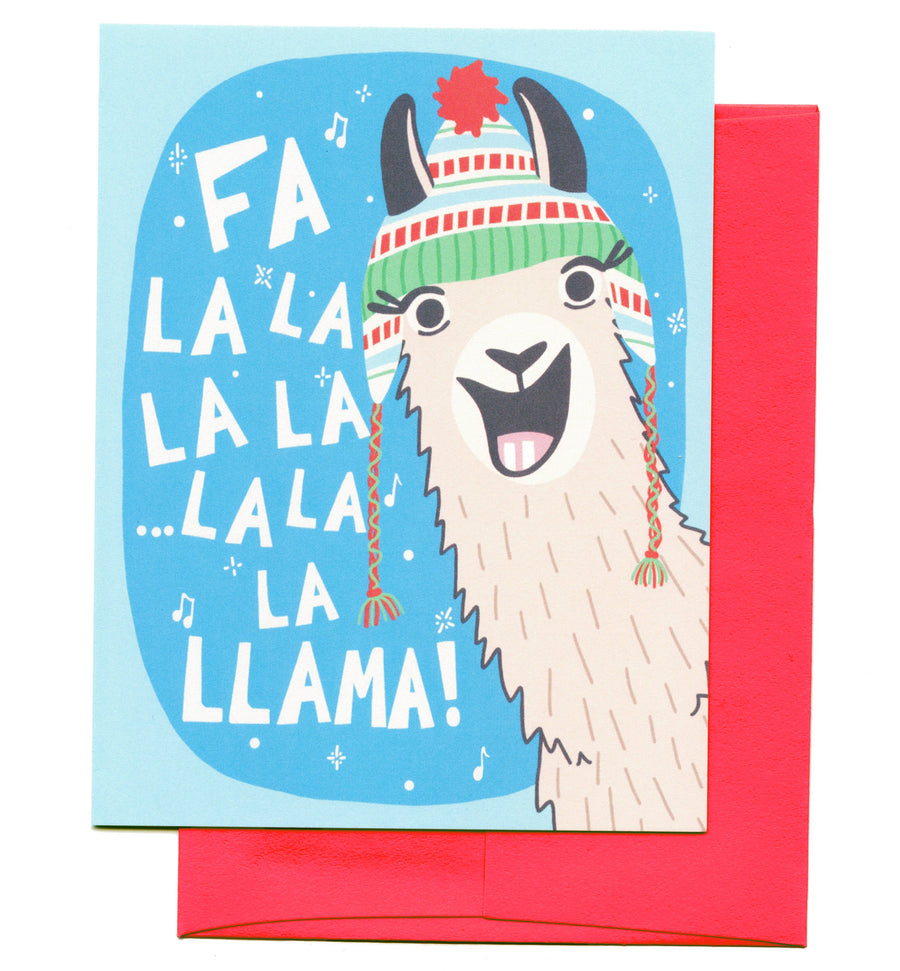 Lucky Sardine - FALALA Llama Christmas Greeting Card