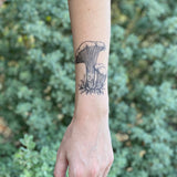NatureTats - Chanterelle Mushroom Temporary Tattoo